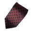 【No.37】  ワインレッド　格子柄 ネクタイ